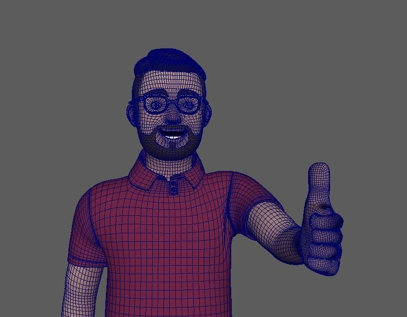 Minimal Man Character 04 Low-poly 3D model_18