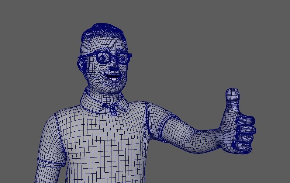 Minimal Man Character 04 Low-poly 3D model_23