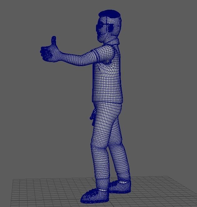 Minimal Man Character 04 Low-poly 3D model_21