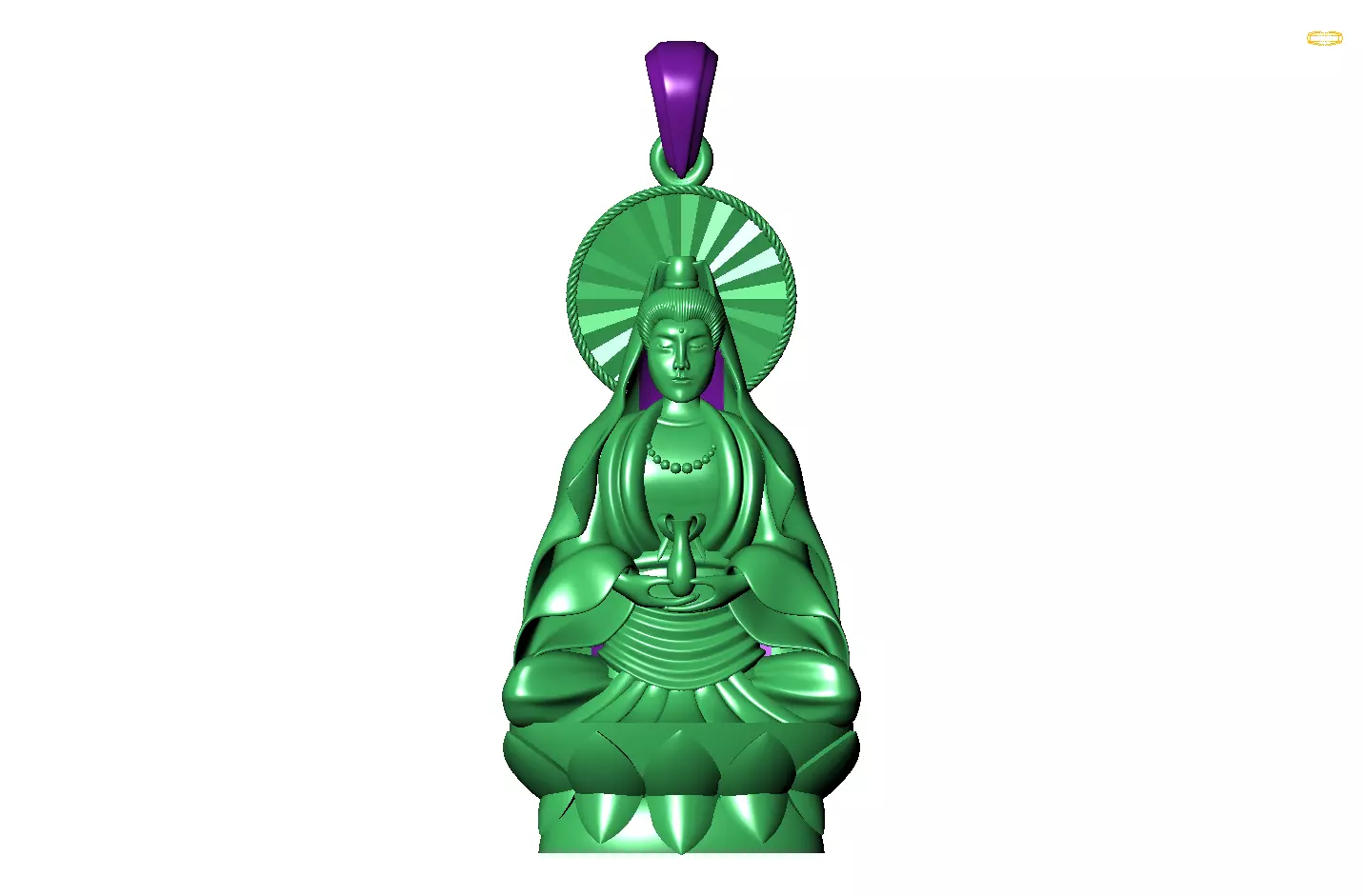 chinese buddha pendant 3D print model