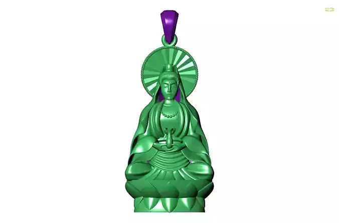 chinese buddha pendant 3D print model