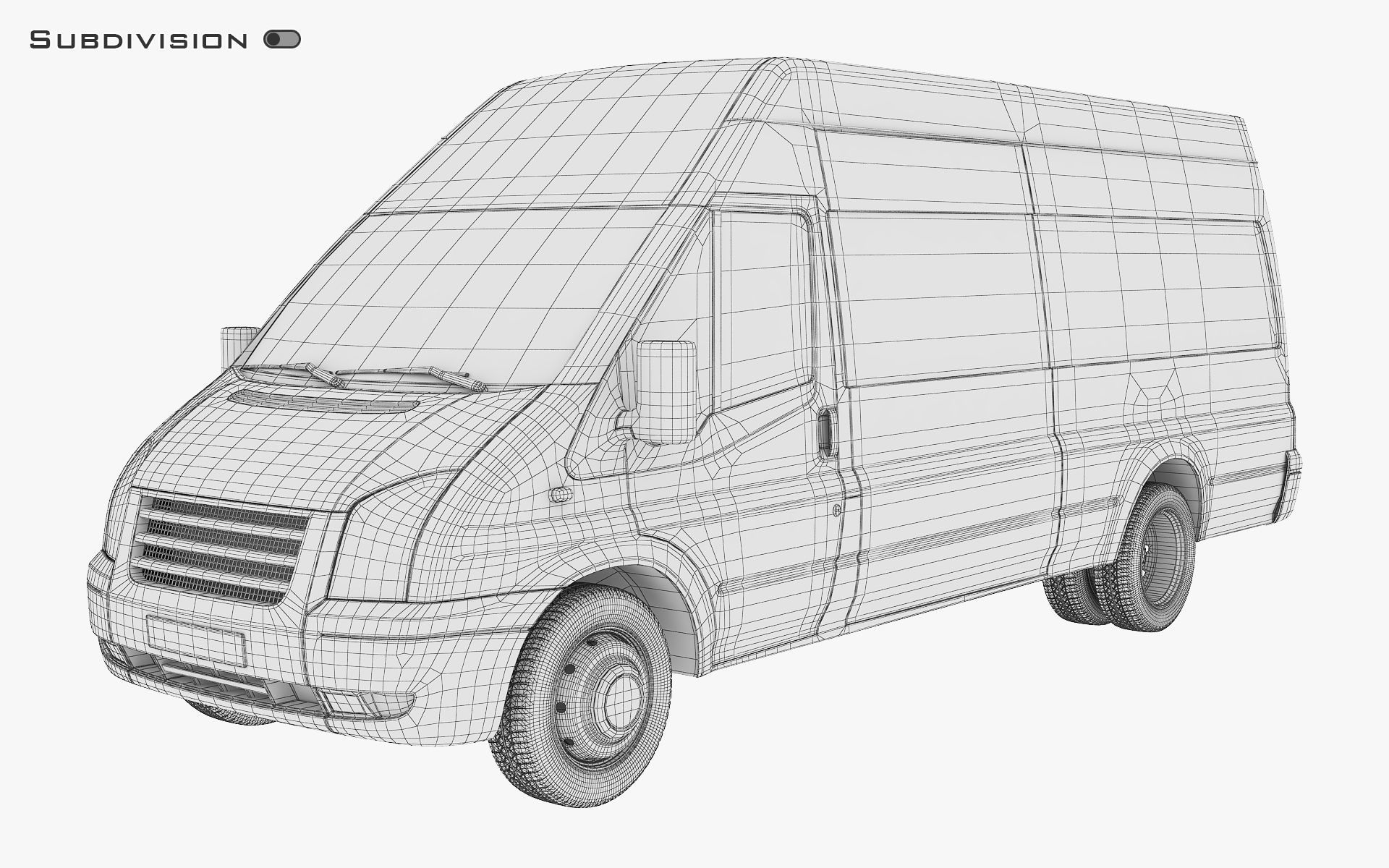 Cargo Van v 1 3D model_13