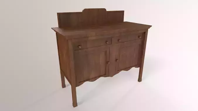 1930s Sideboard Low-poly 3D model