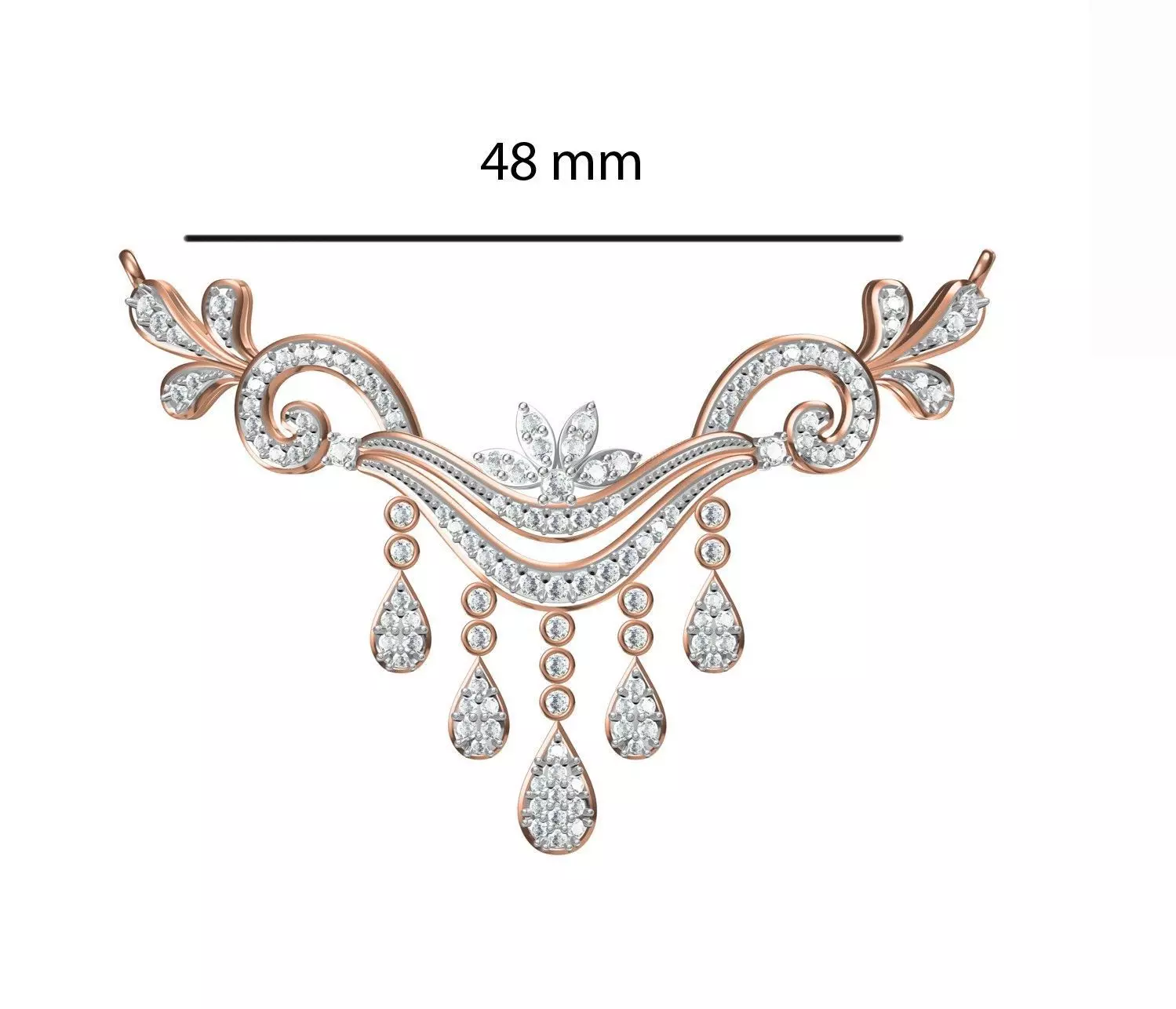 Women Necklace Pendant STL JCD Details 3D print model