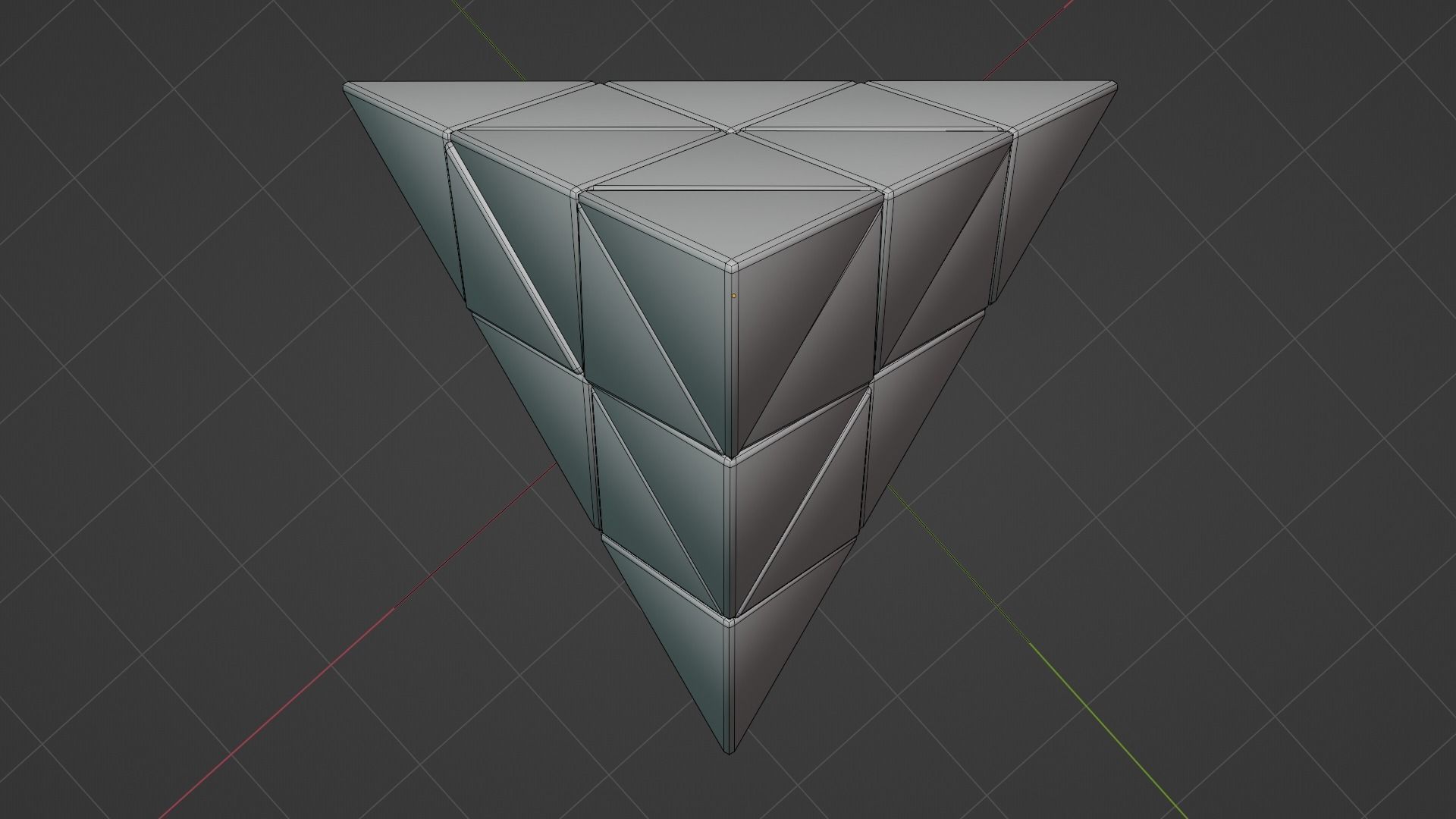 Pyramid cube Low-poly 3D model_4