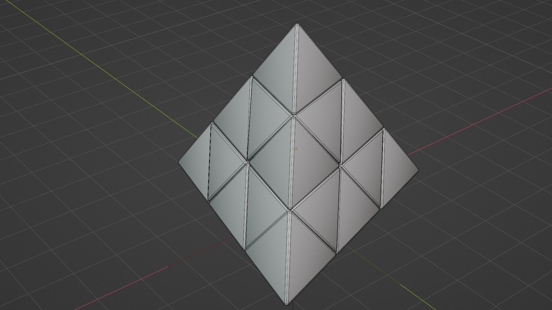 Pyramid cube Low-poly 3D model_6