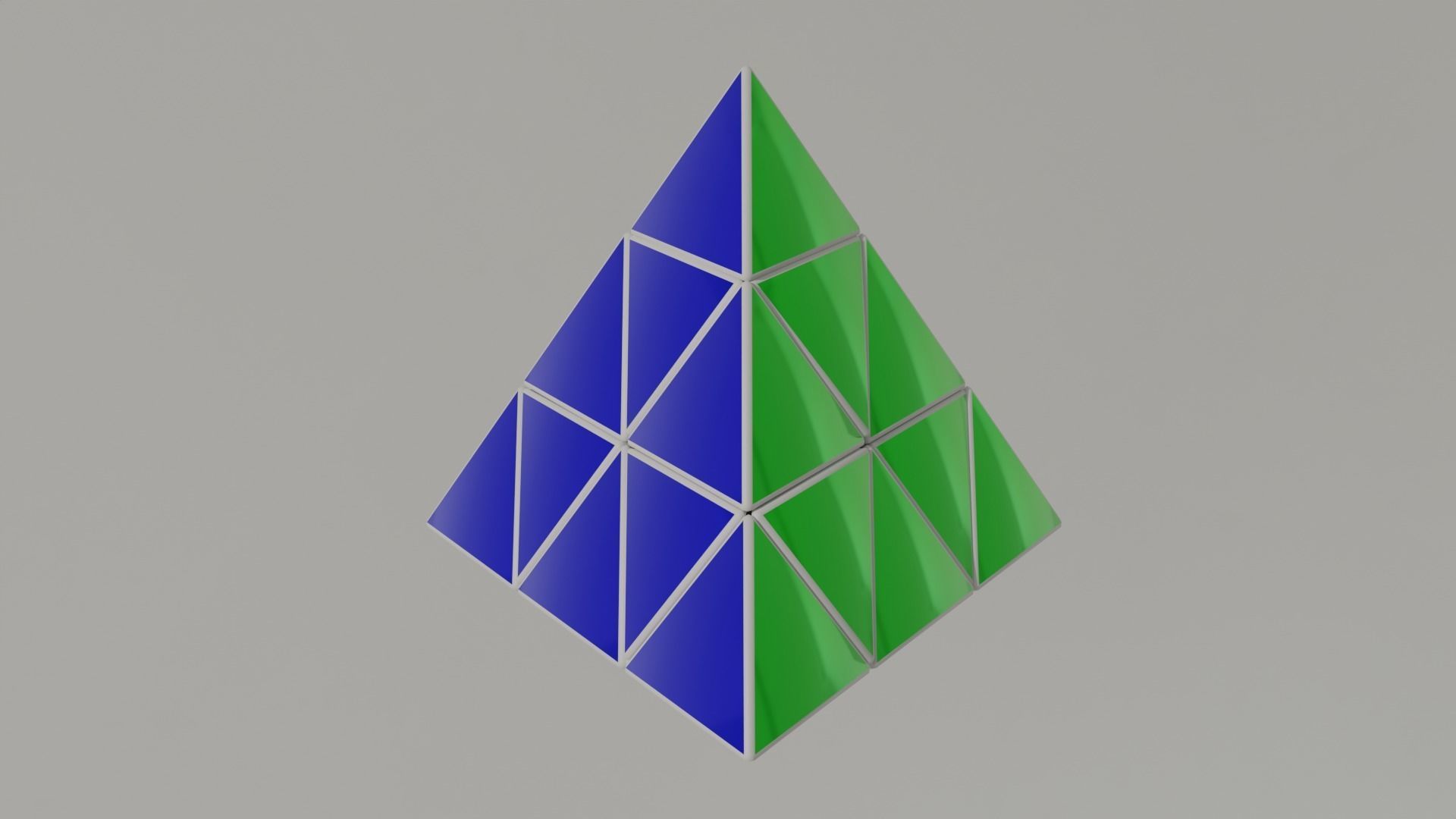 Pyramid cube Low-poly 3D model_2