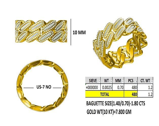 cuban ring 3D print model