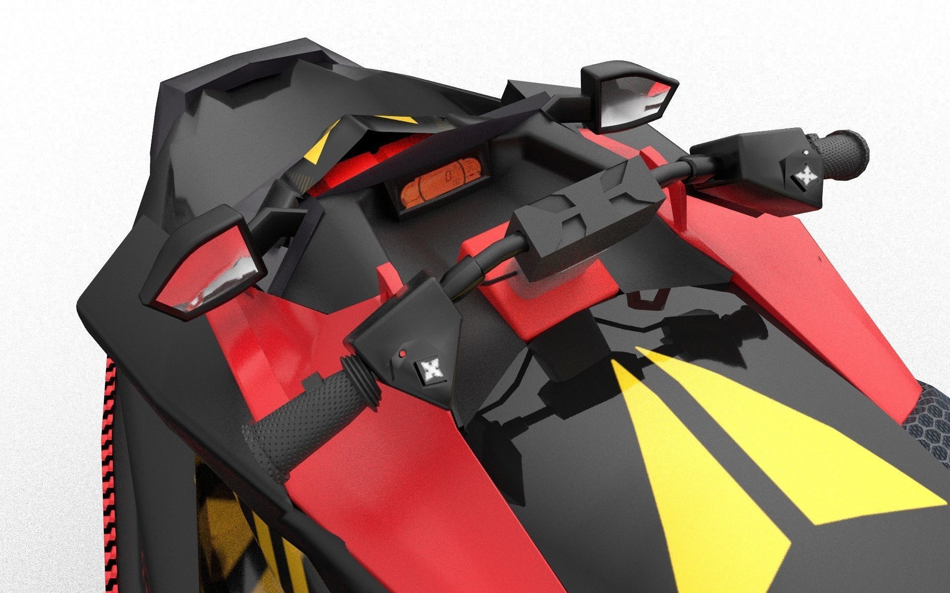 Jet ski 01 Low-poly 3D model_2