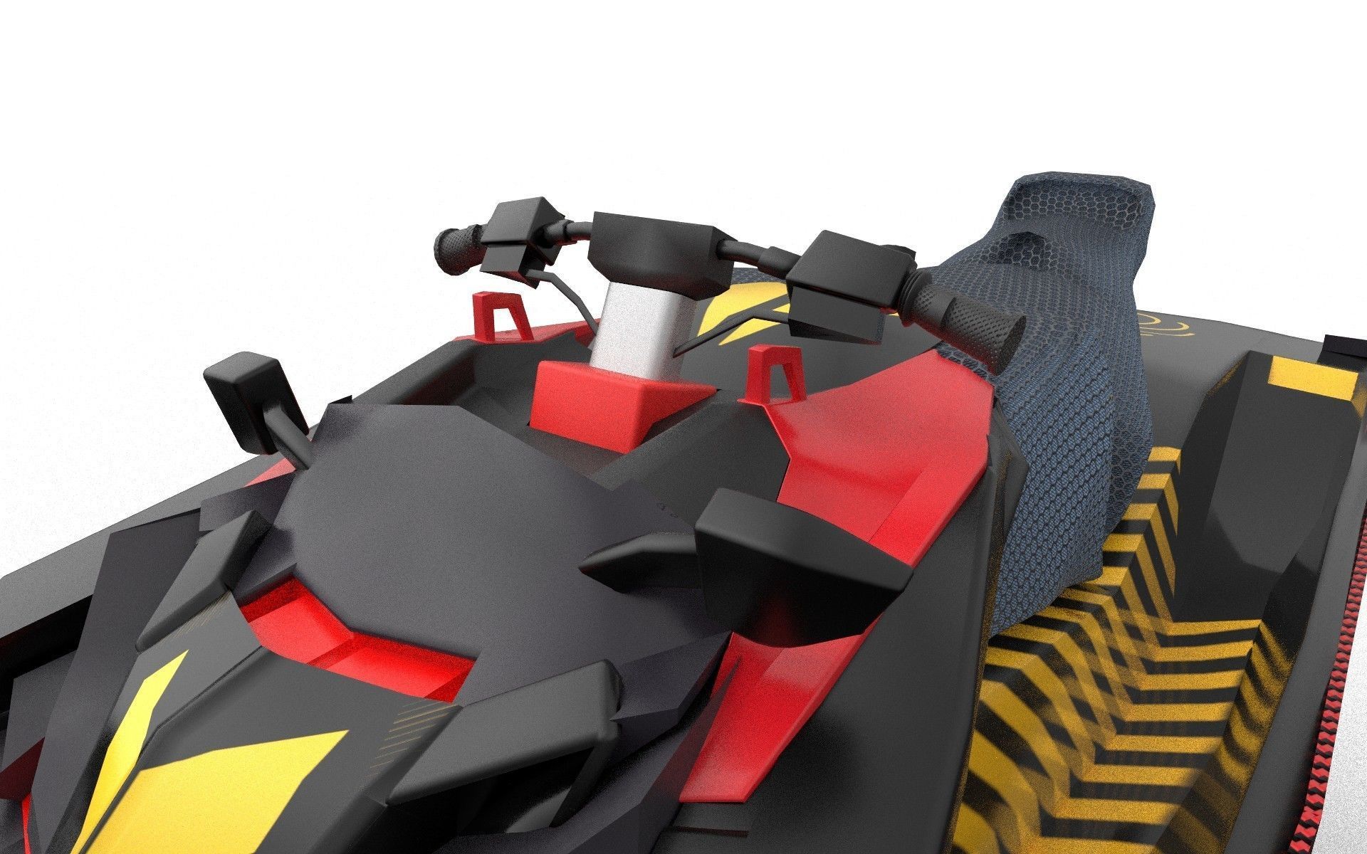 Jet ski 01 Low-poly 3D model_3