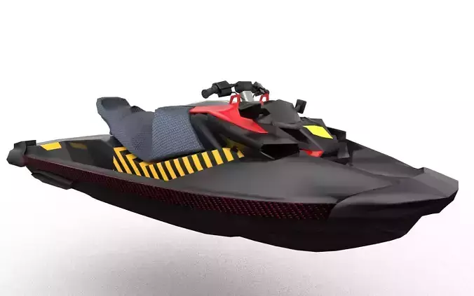 Jet ski 01 Low-poly 3D model