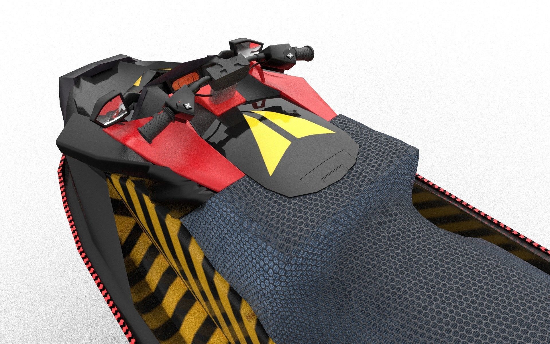 Jet ski 01 Low-poly 3D model_4