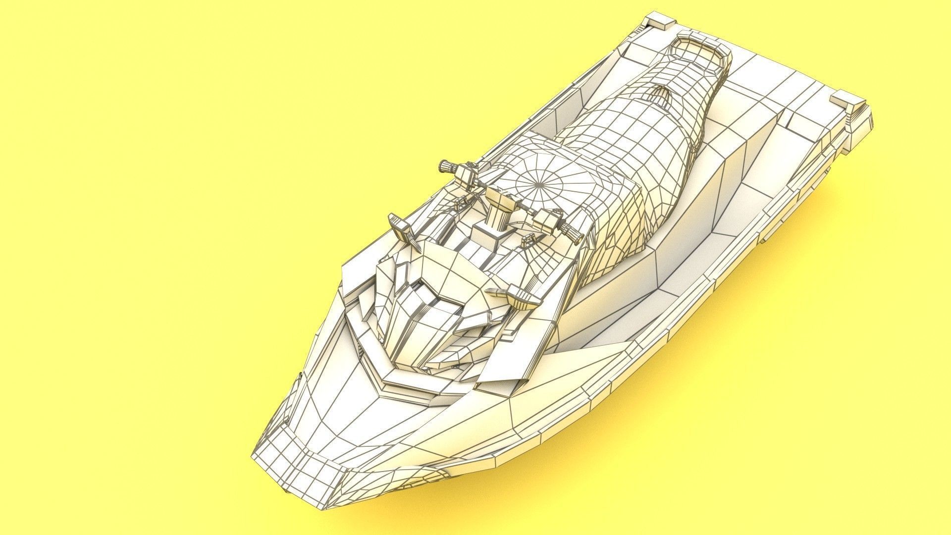 Jet ski 01 Low-poly 3D model_9