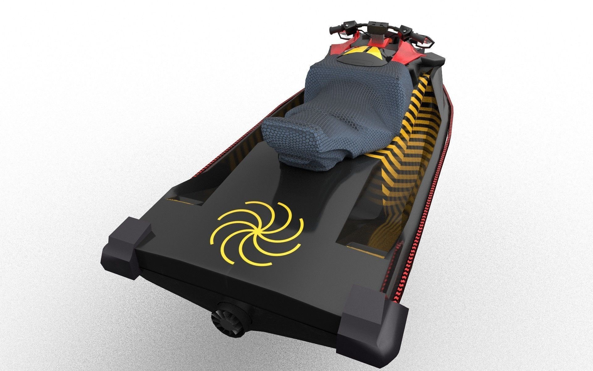 Jet ski 01 Low-poly 3D model_6