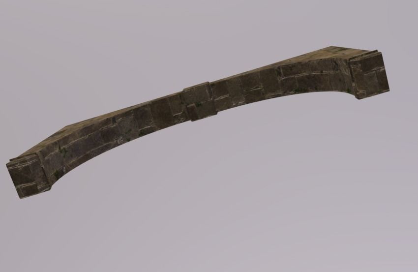 Old Brick Arch Low-poly 3D model_5