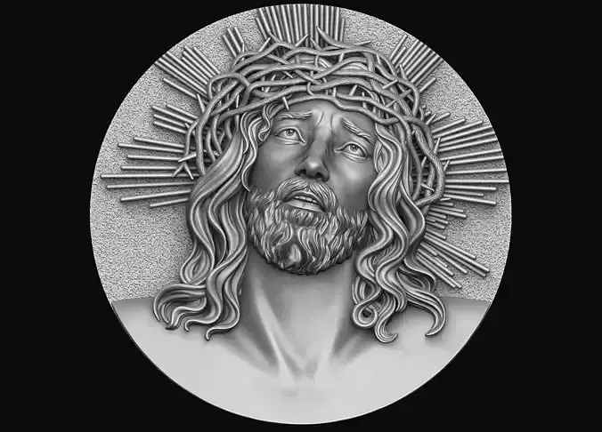 Jesus Head pendant 3D print model