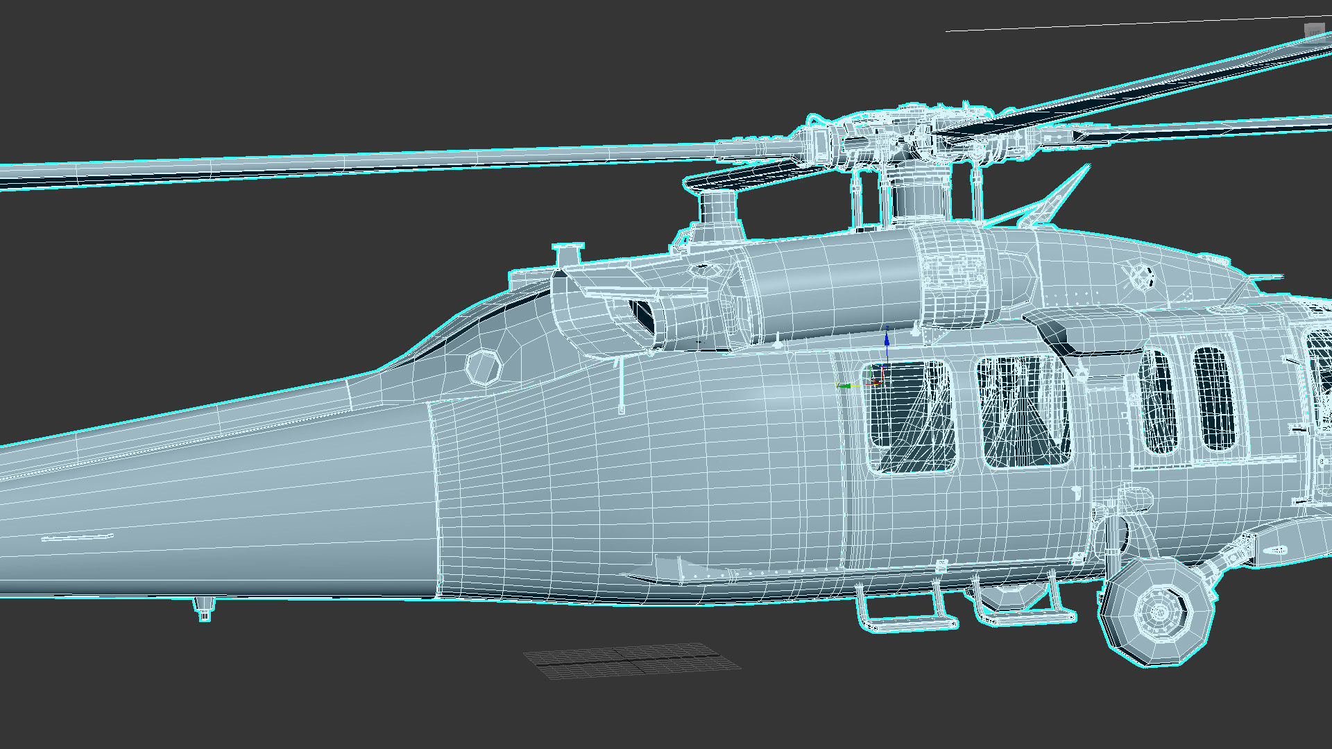 Blackhawk helicopter 3D model_14