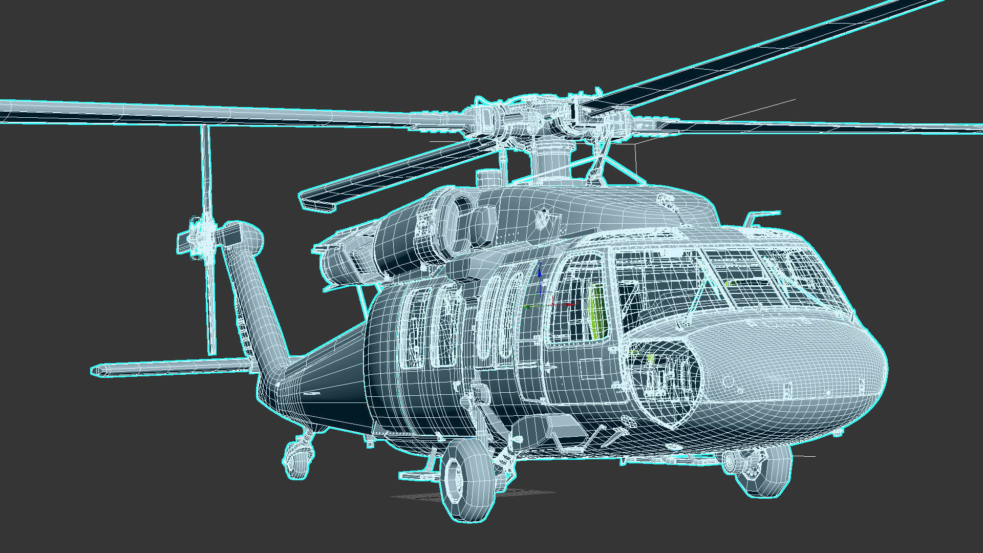 Blackhawk helicopter 3D model_13