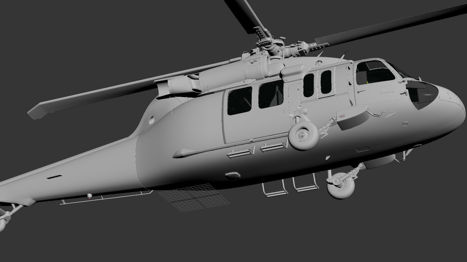 Blackhawk helicopter 3D model_7