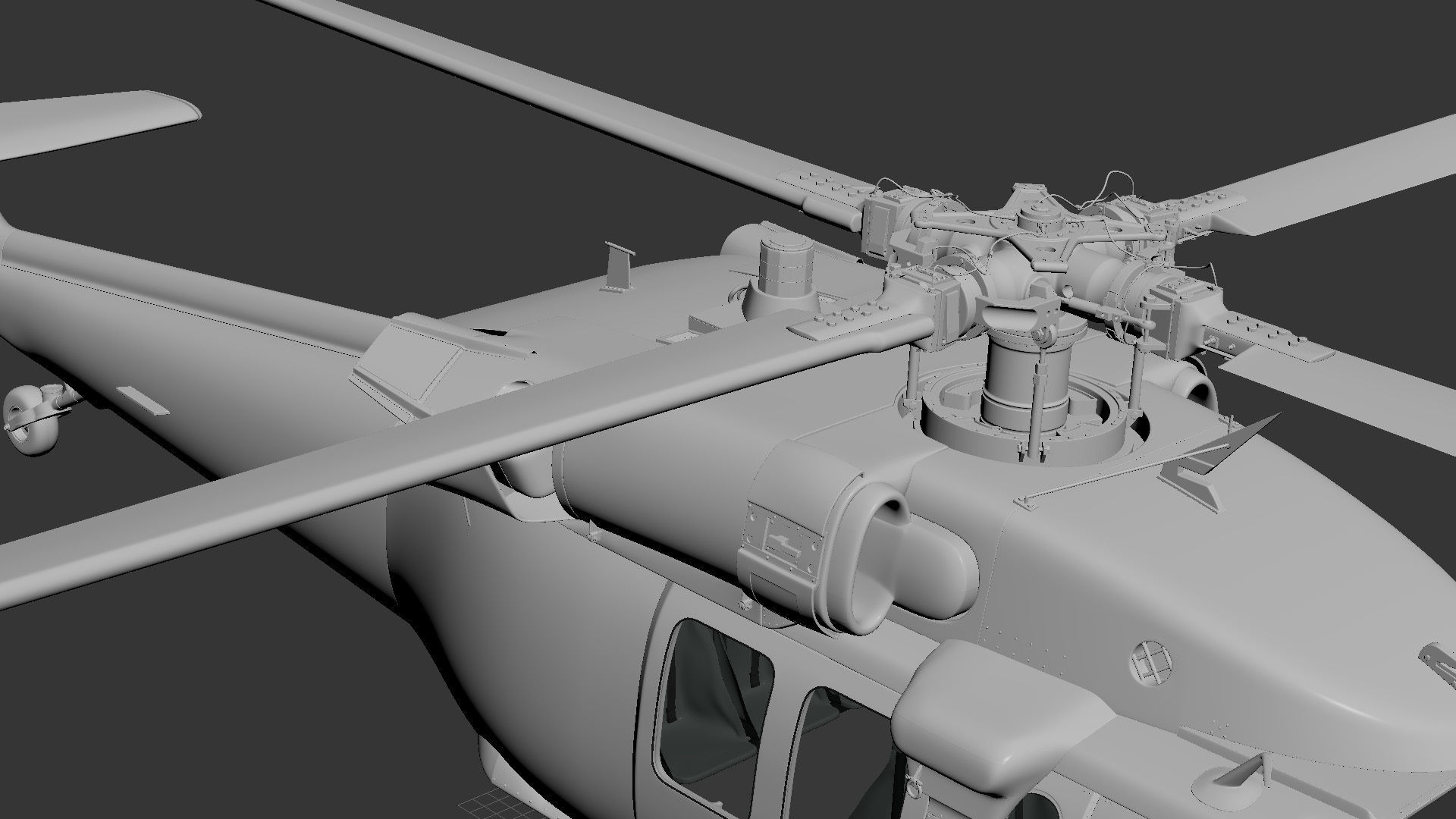 Blackhawk helicopter 3D model_12