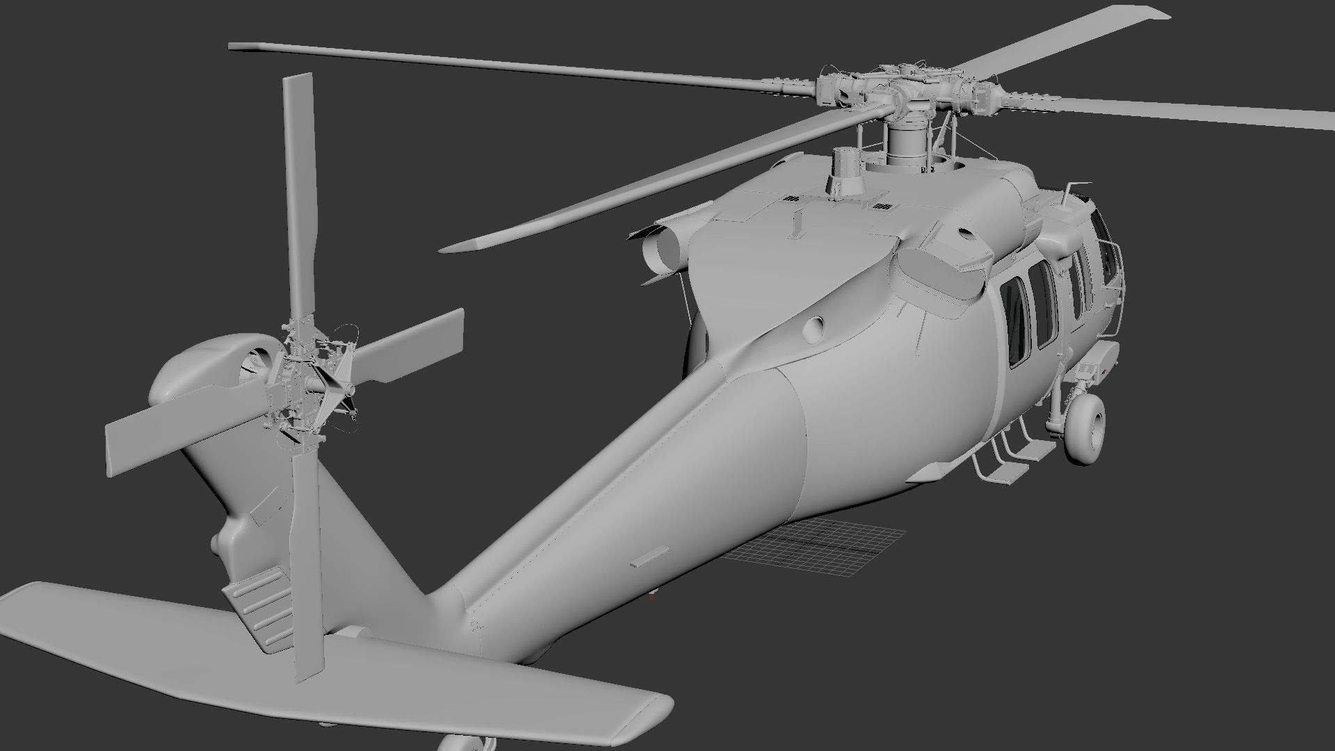 Blackhawk helicopter 3D model_9