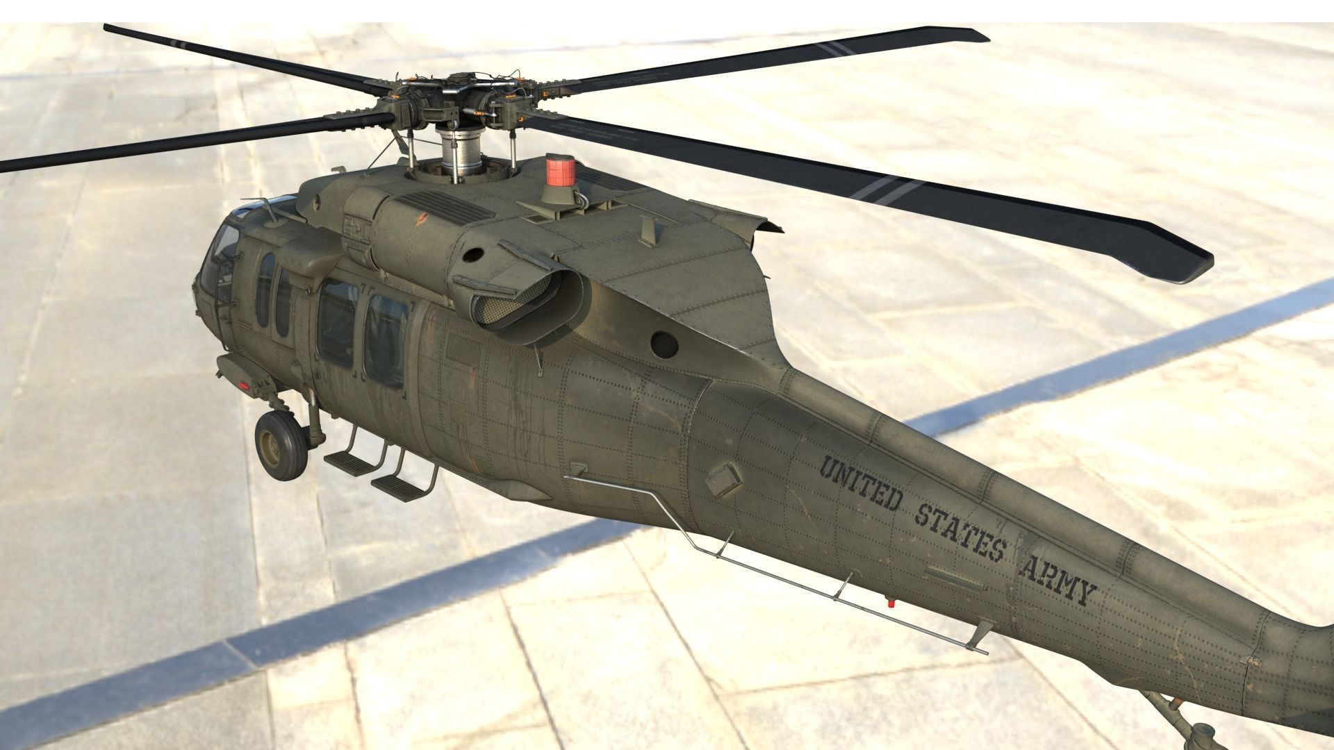Blackhawk helicopter 3D model_4