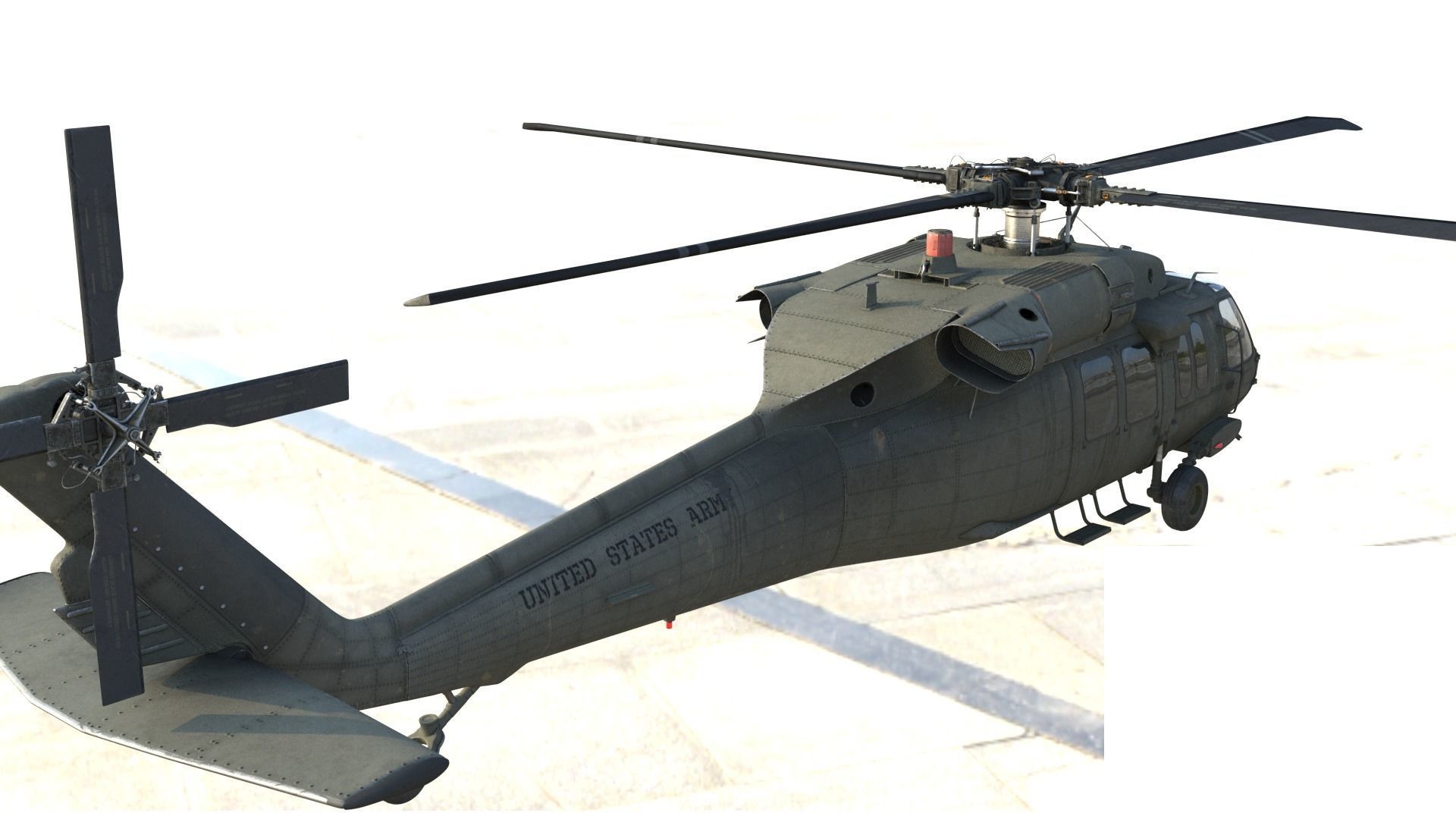 Blackhawk helicopter 3D model_8
