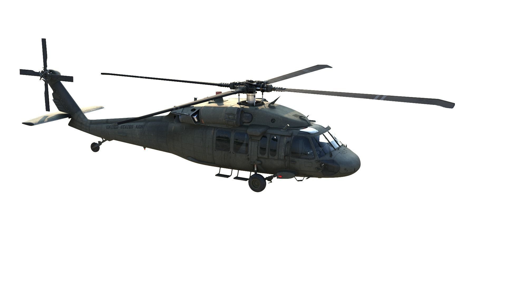 Blackhawk helicopter 3D model_11