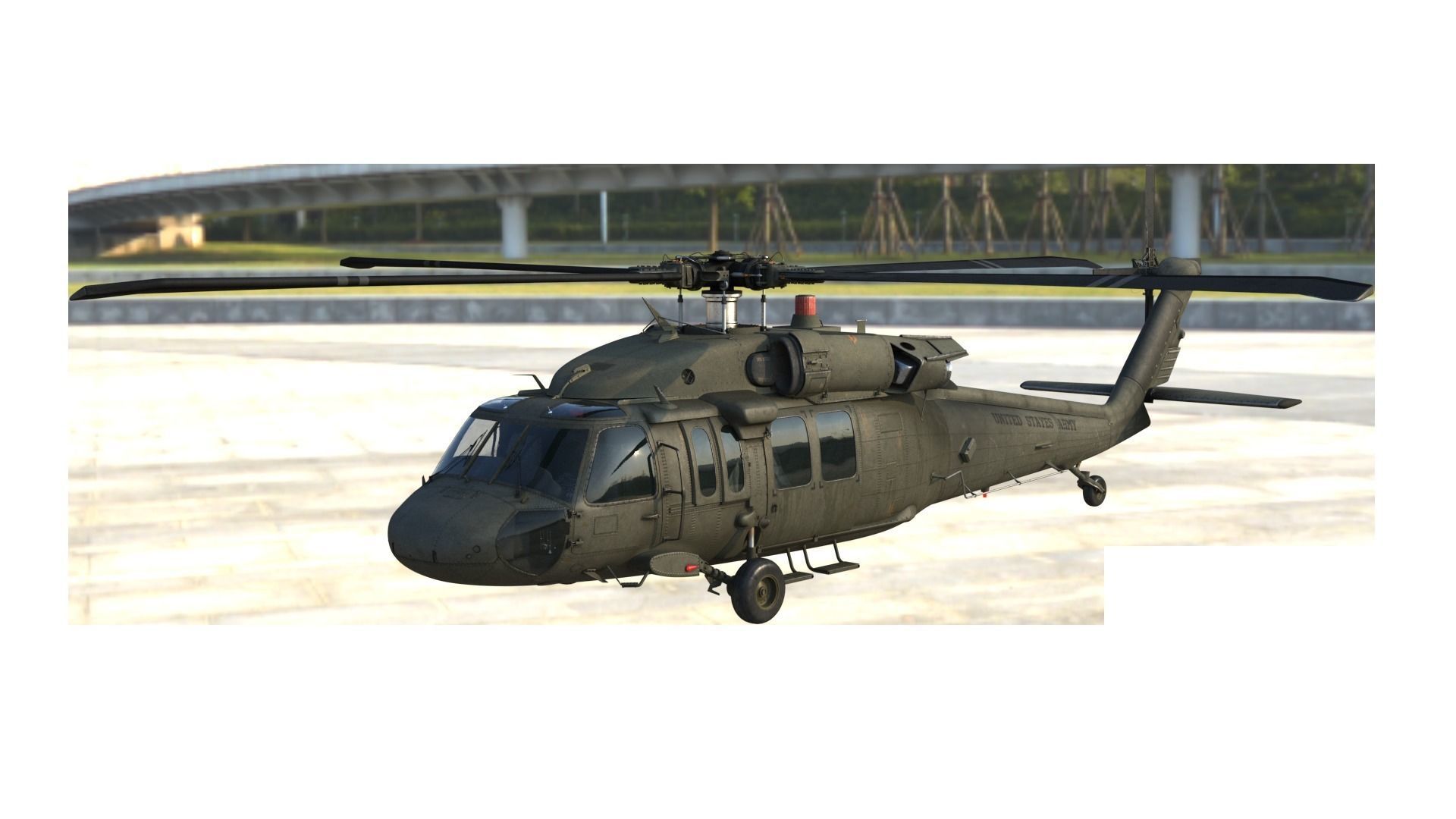 Blackhawk helicopter 3D model_1