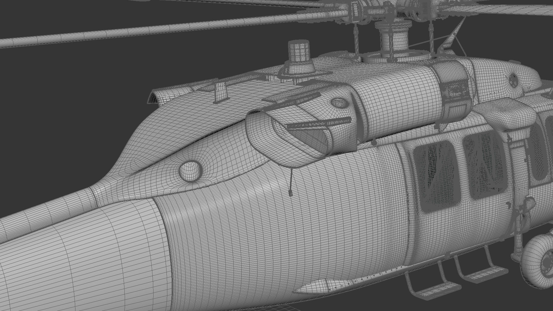 Blackhawk helicopter 3D model_5