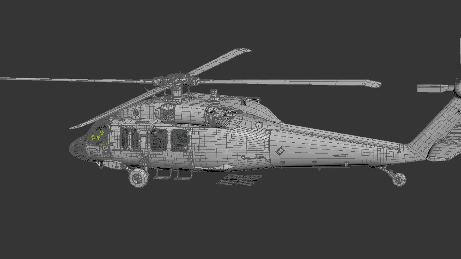 Blackhawk helicopter 3D model_15