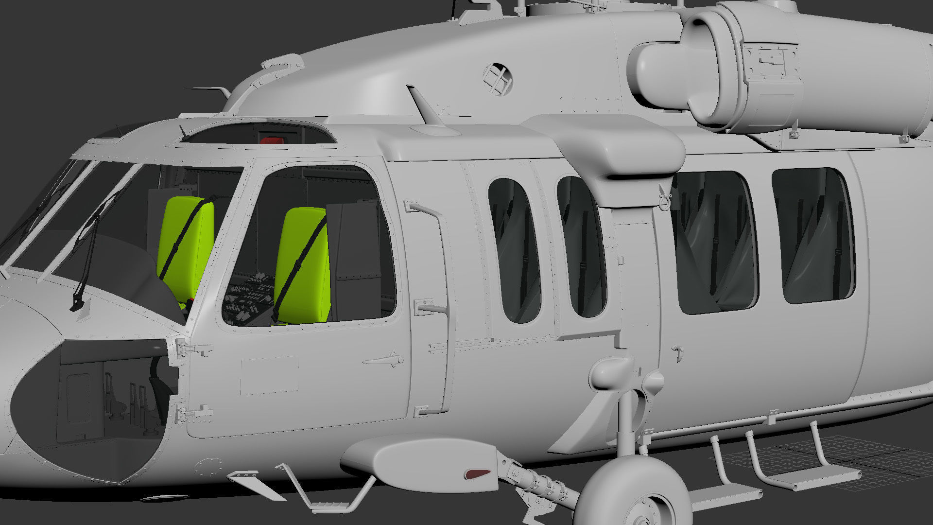 Blackhawk helicopter 3D model_10
