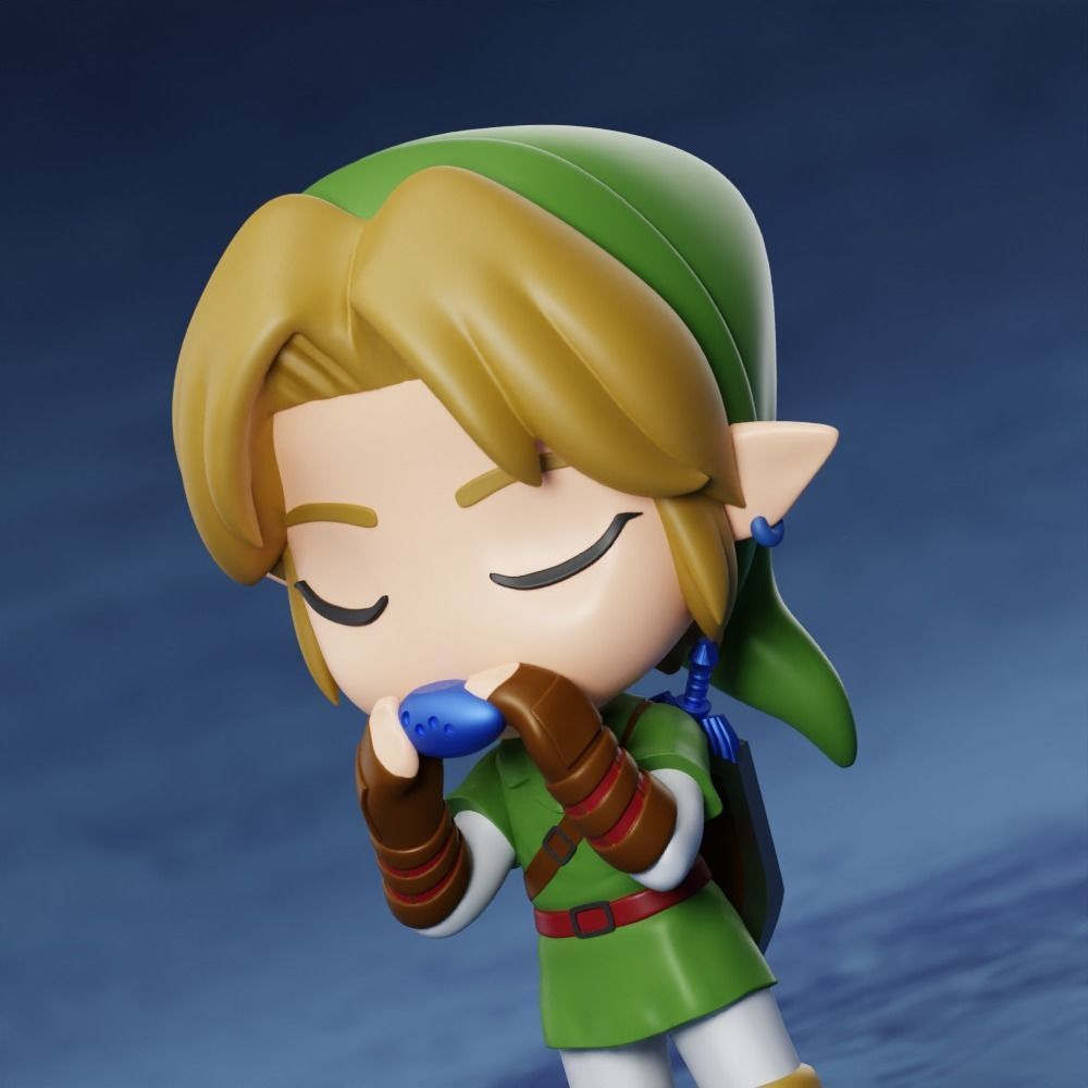 LINK CHIBI CUSTOMIZABLE NO SUPPORTS 2 BODIES 2 HEADS NENDOROID 3D print model_4