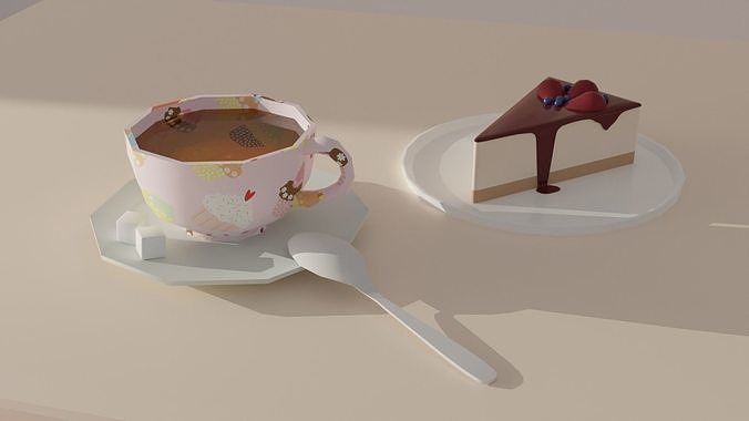 Teahouse Low-poly 3D model 5