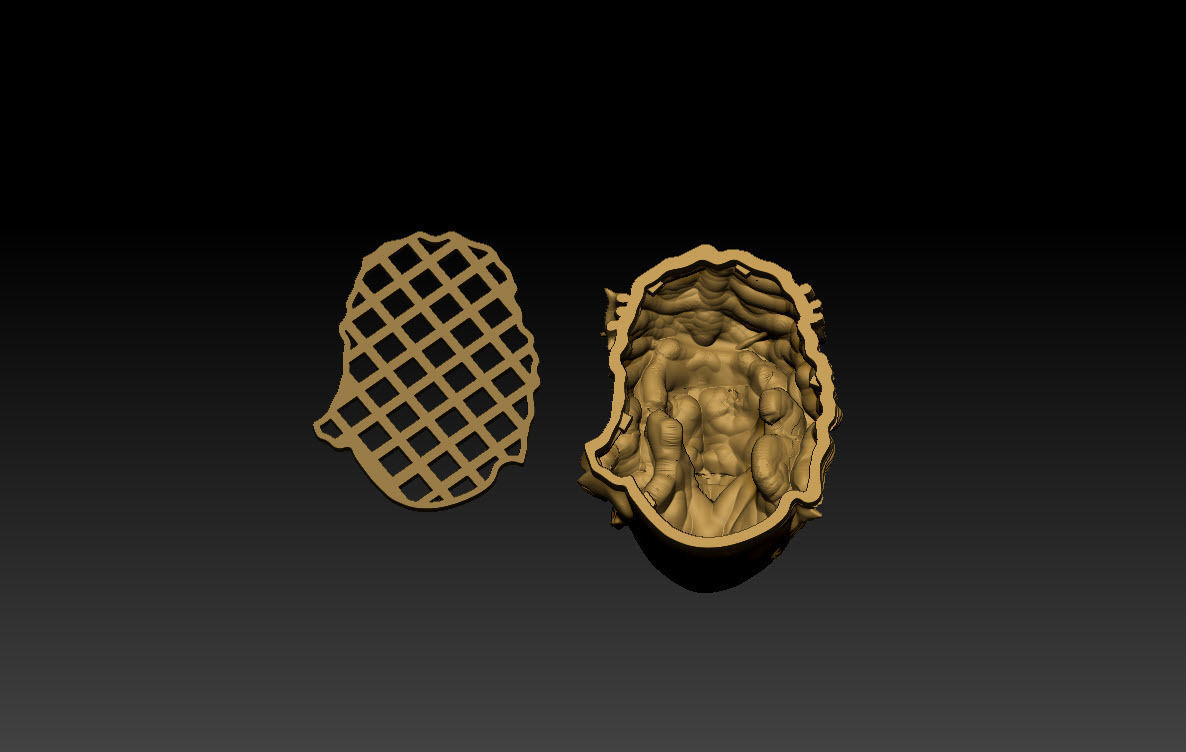 Jesus face 3D print model_6