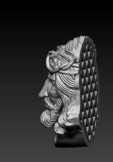 Jesus face 3D print model_4