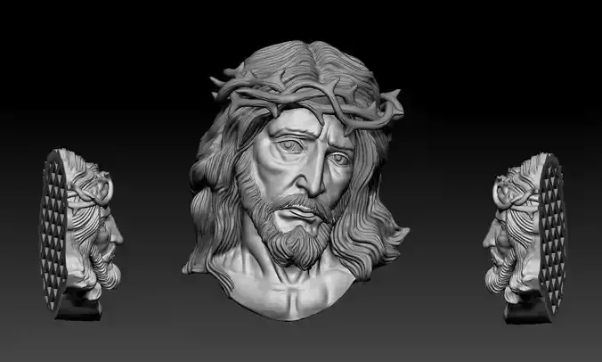 Jesus face 3D print model