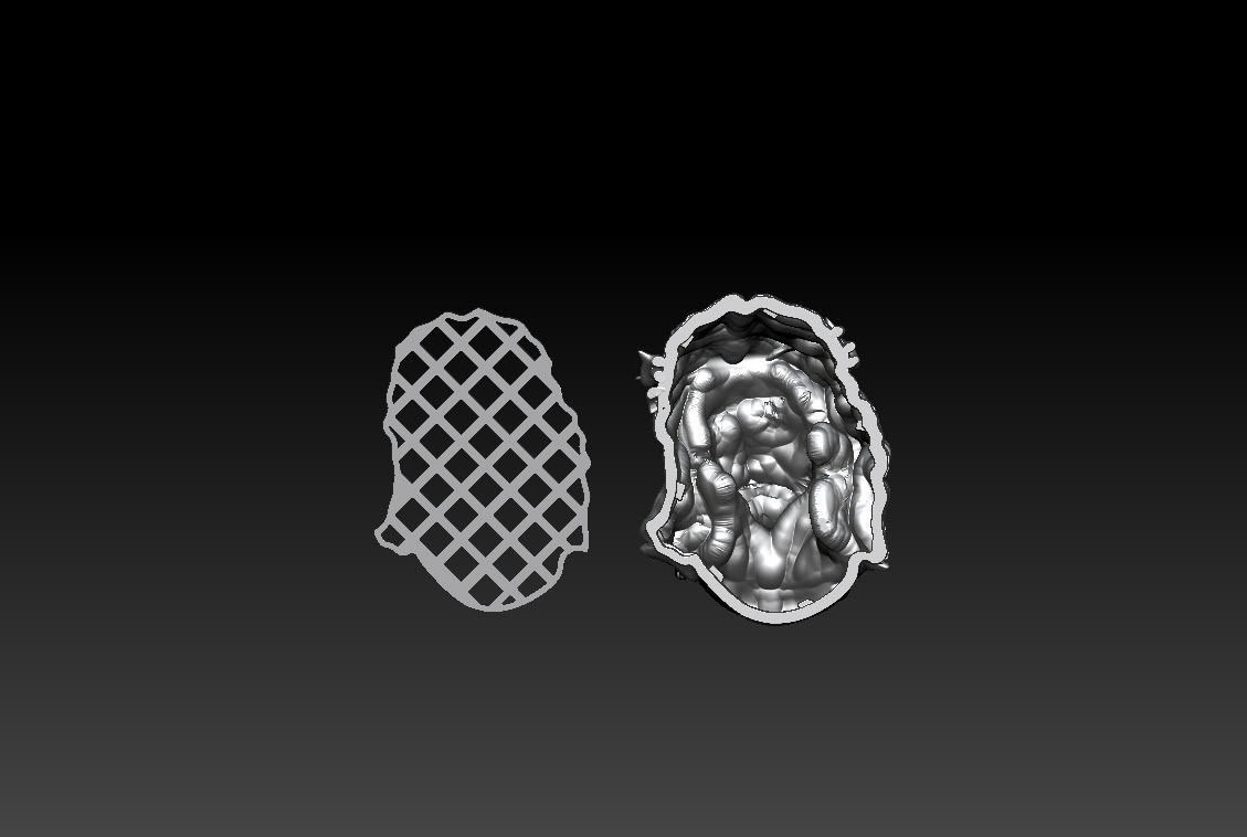 Jesus face 3D print model_7
