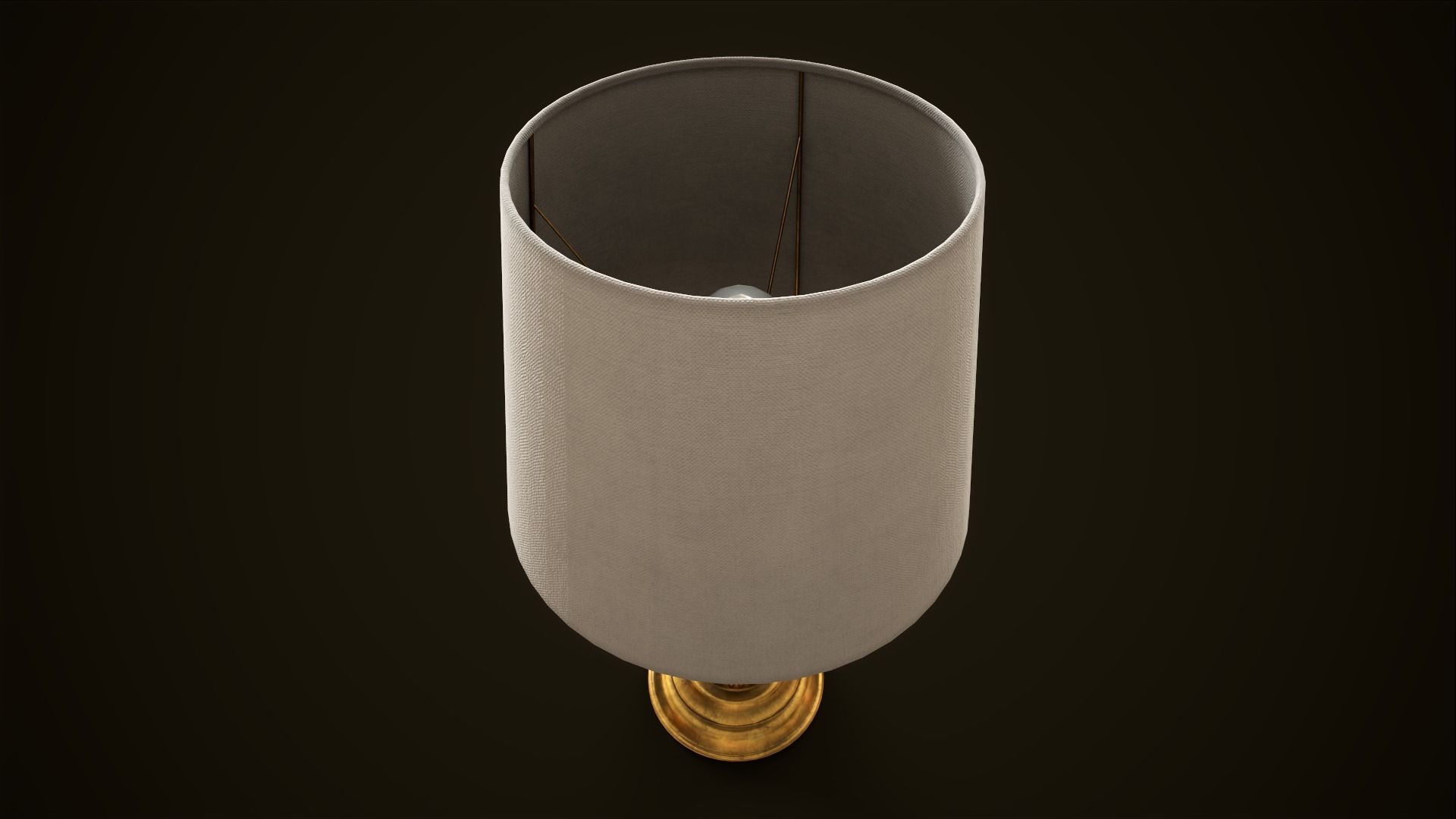 Vintage lamp Low-poly 3D model_7