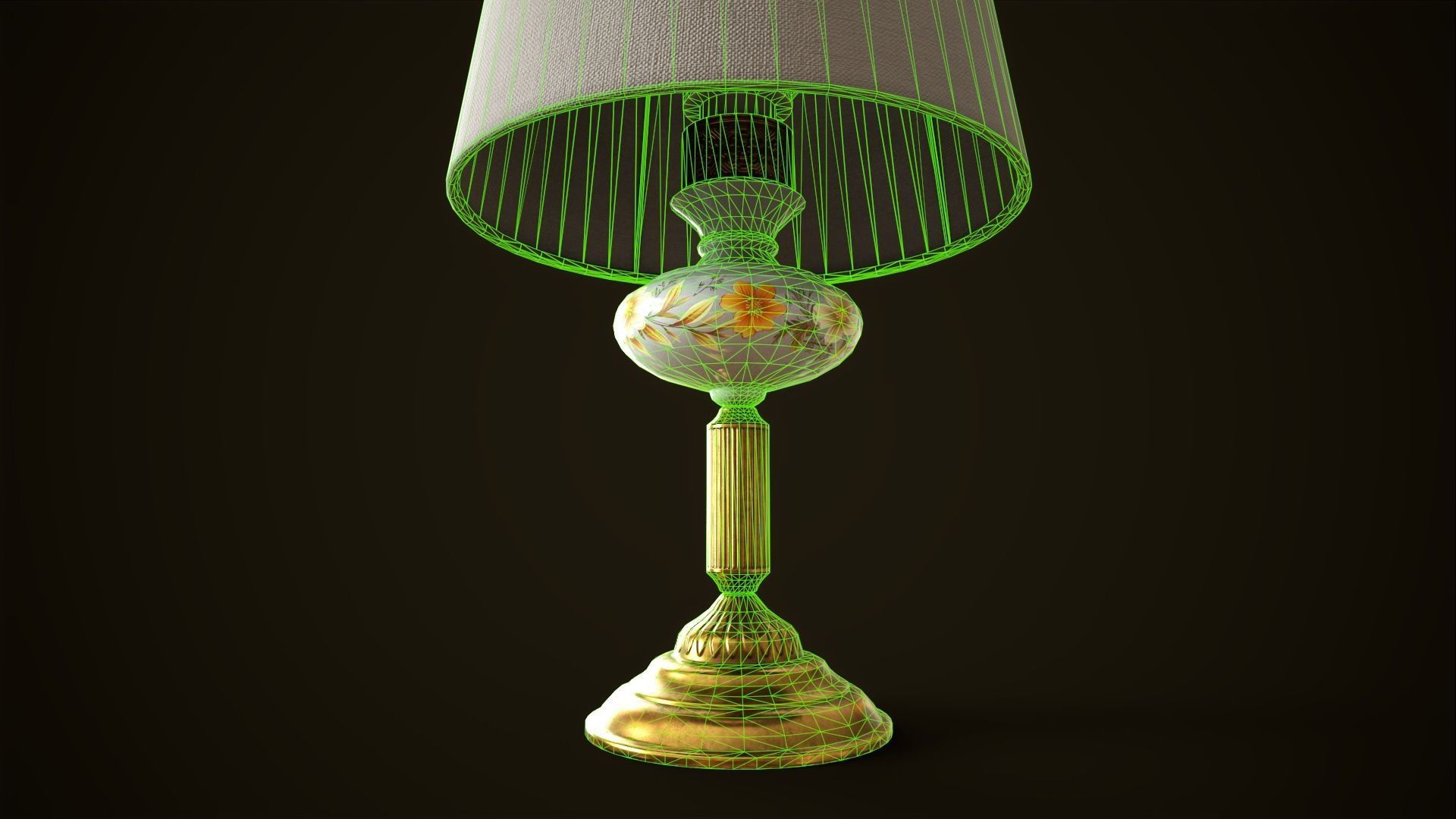 Vintage lamp Low-poly 3D model_10