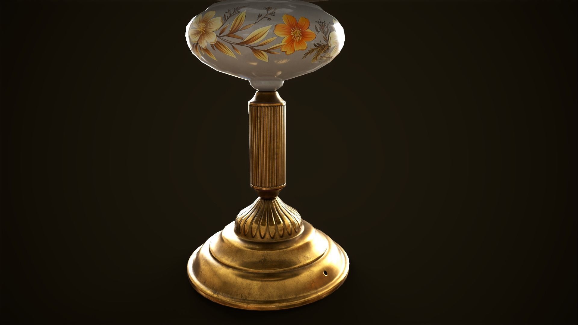 Vintage lamp Low-poly 3D model_14