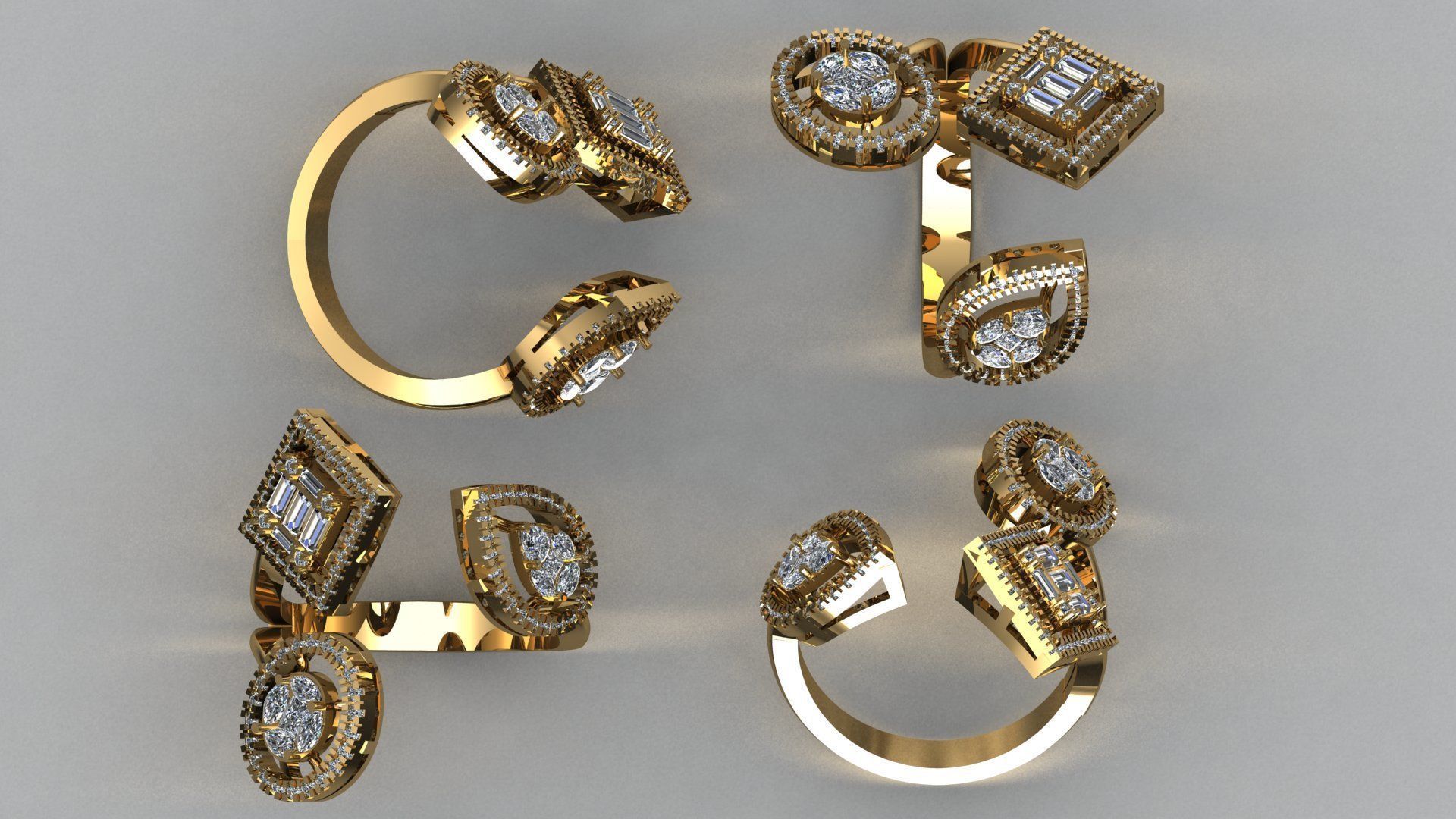 DIAMOND RING 3D print model_3