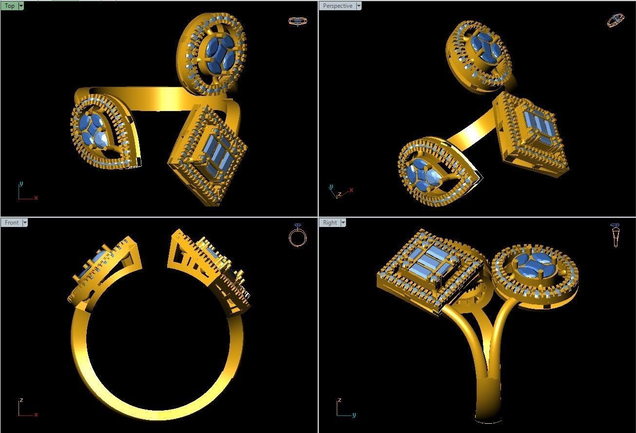 DIAMOND RING 3D print model_5