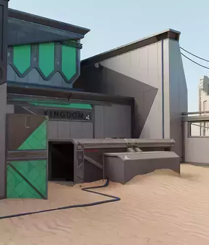 Valorant Bind B Map Low-poly 3D model