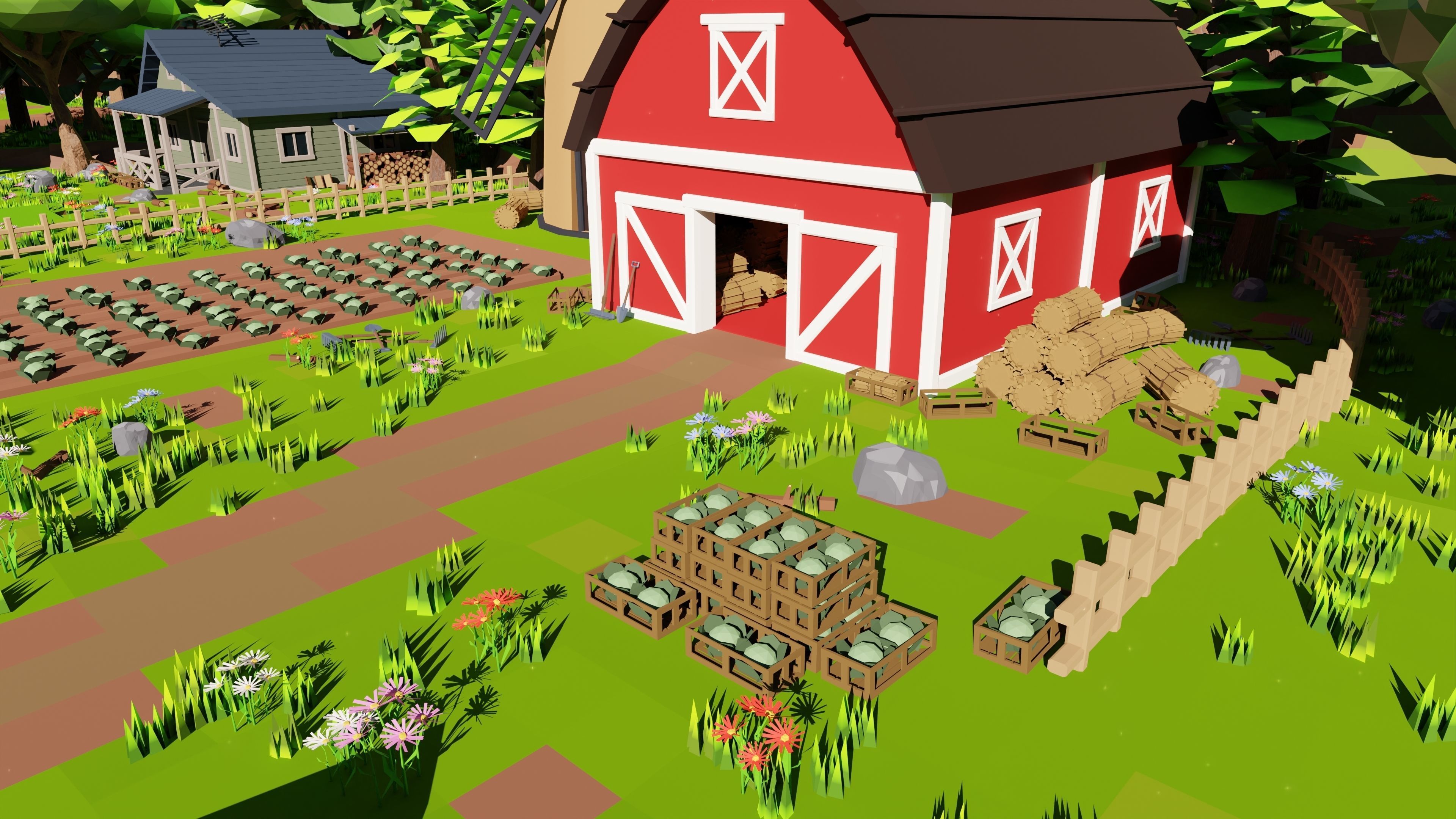 Farm Scene 3D model_4