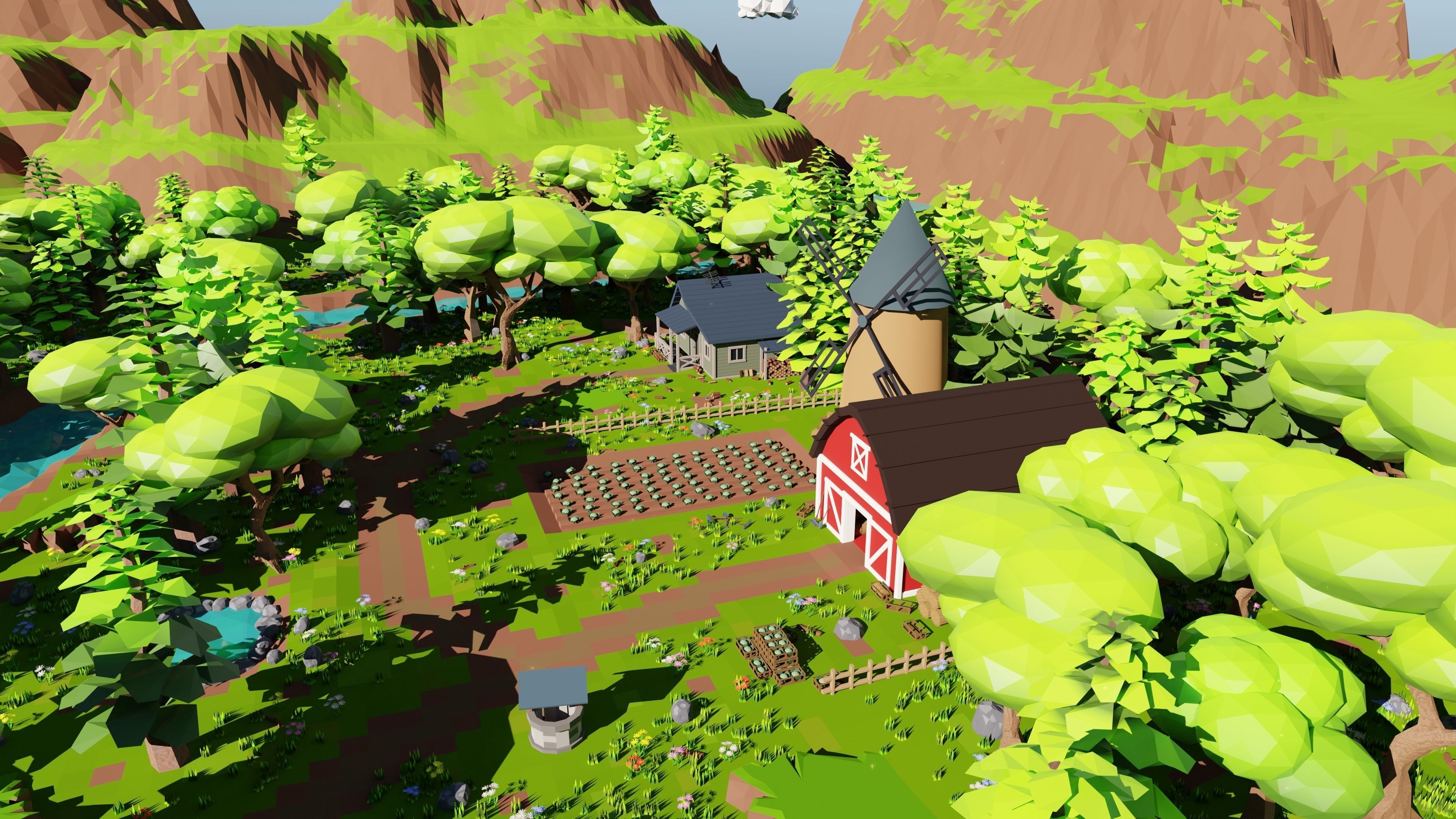 Farm Scene 3D model_25