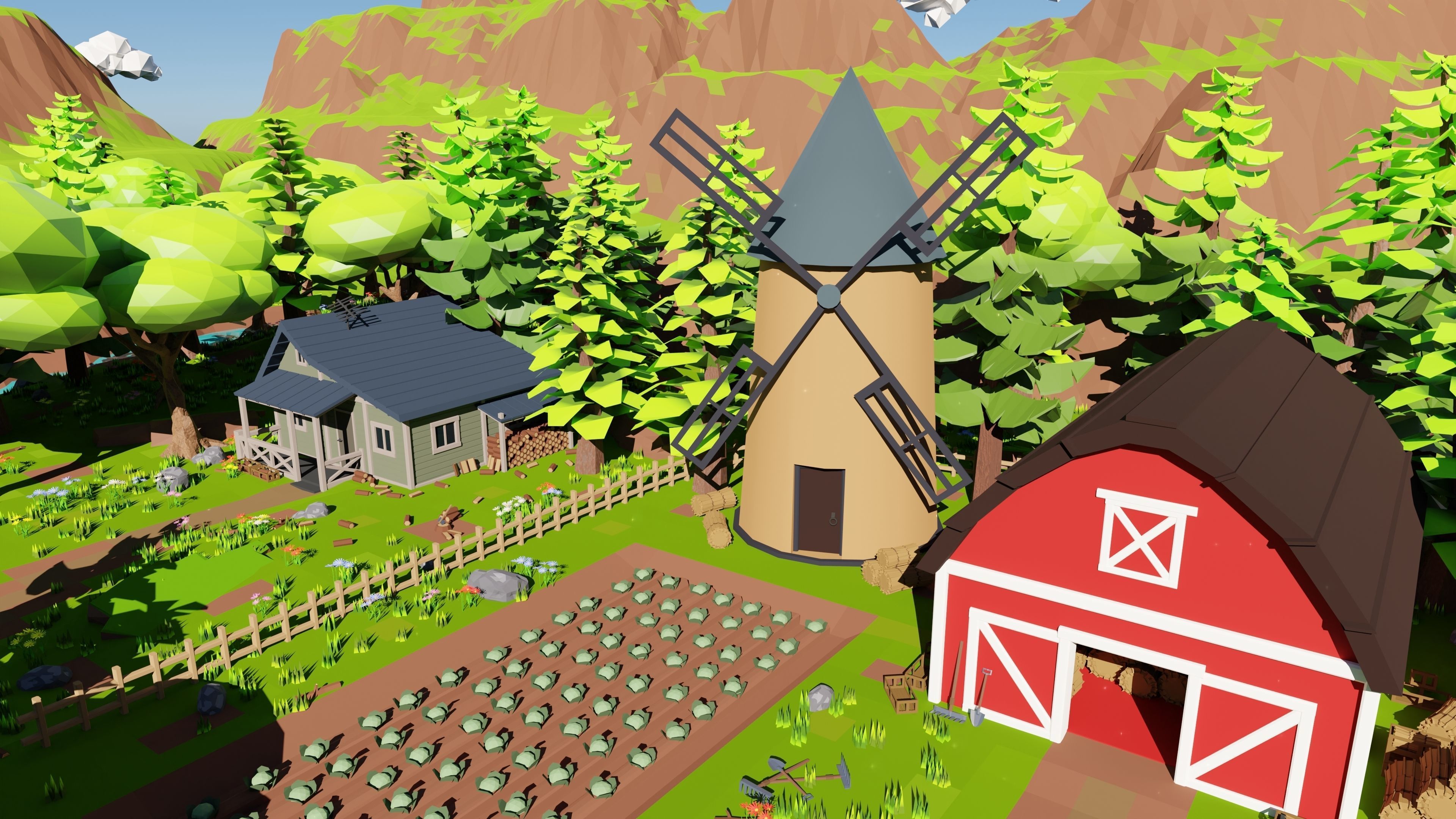 Farm Scene 3D model_24