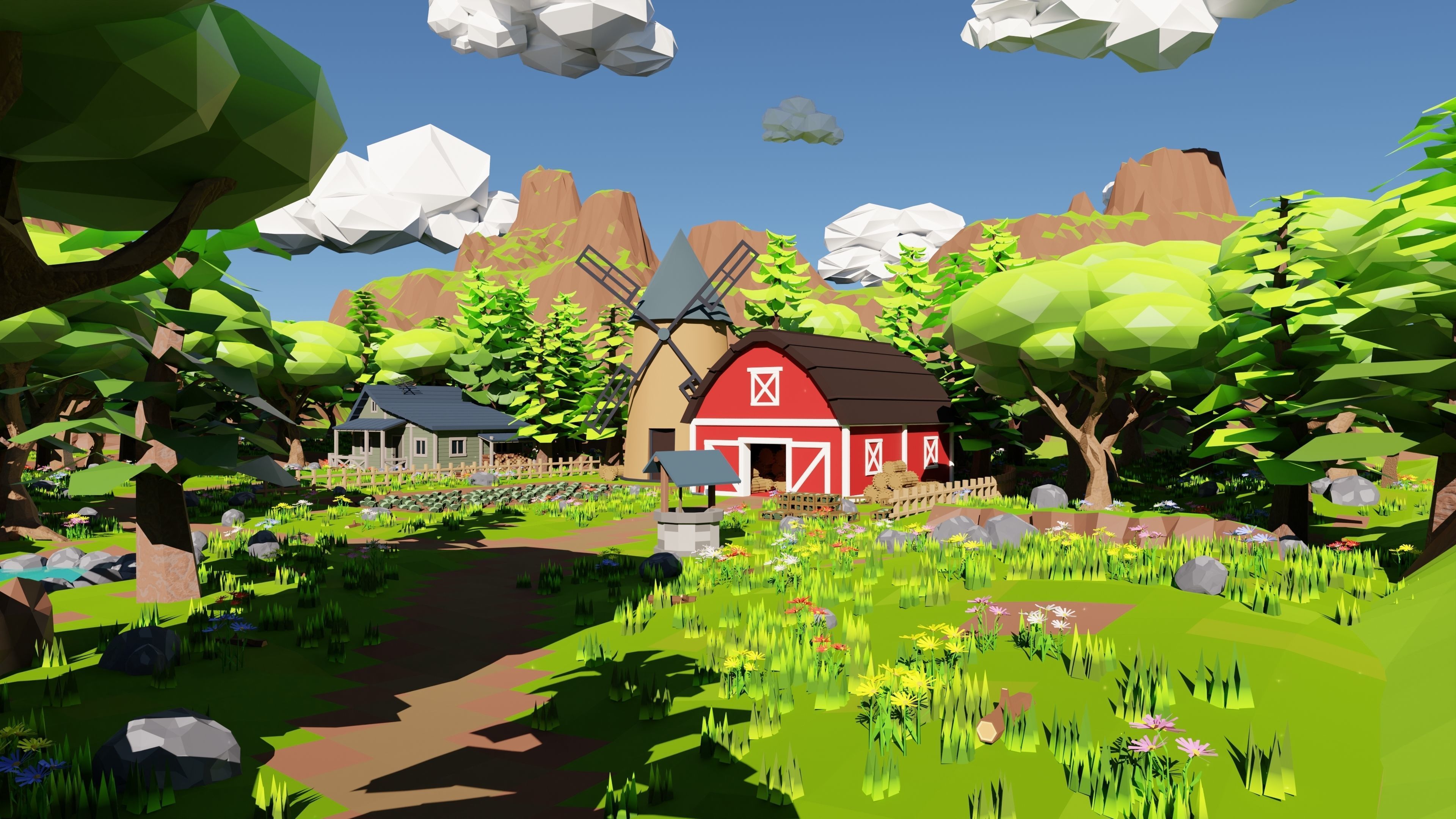 Farm Scene 3D model_14