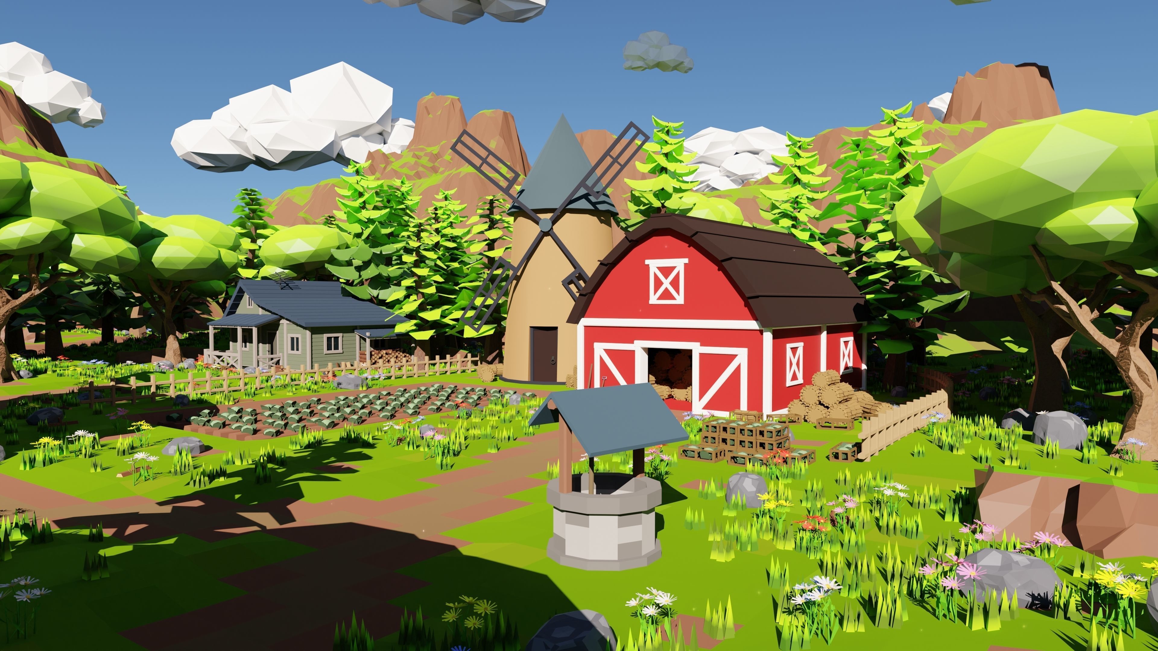 Farm Scene 3D model_21