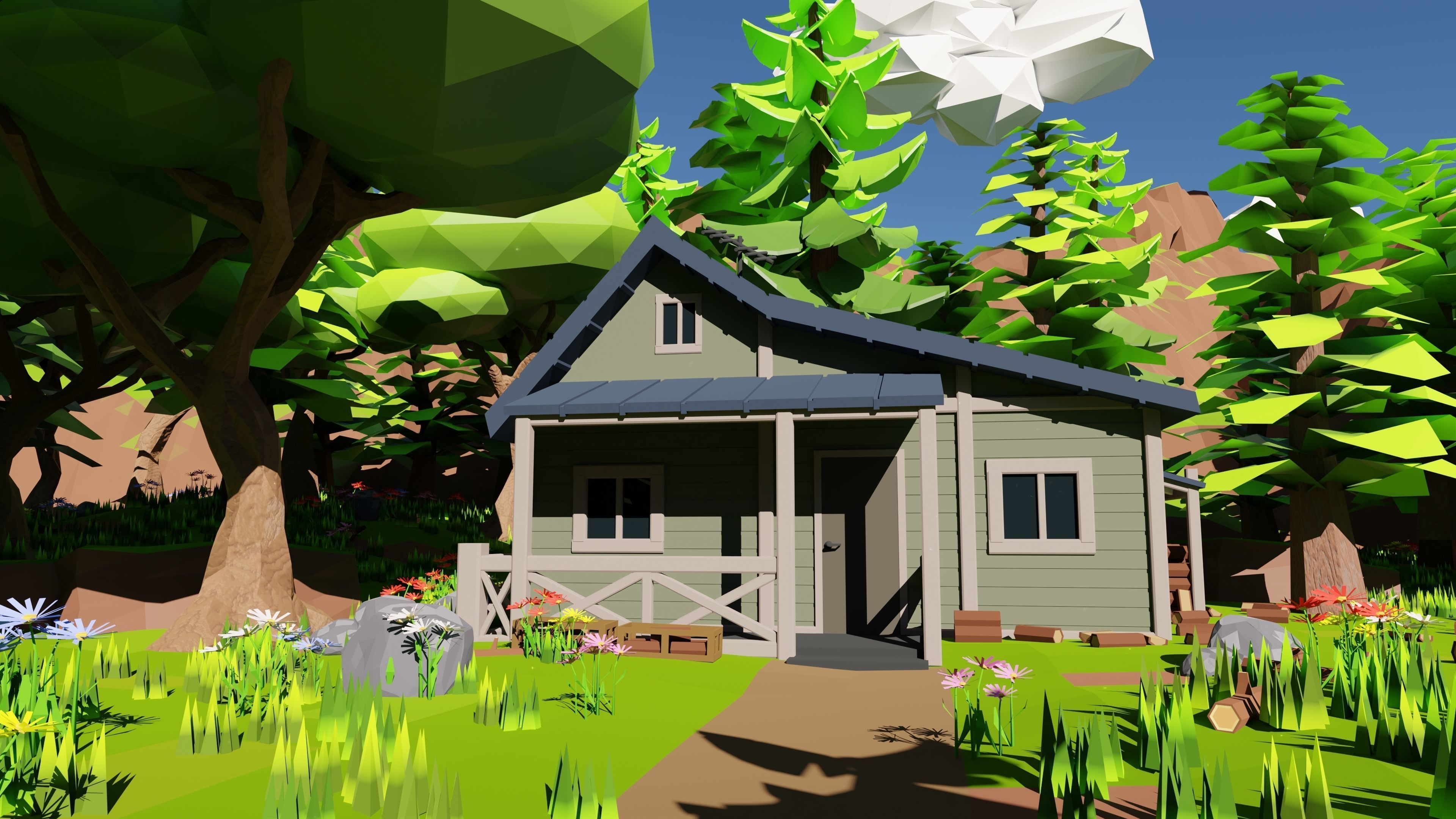 Farm Scene 3D model_30